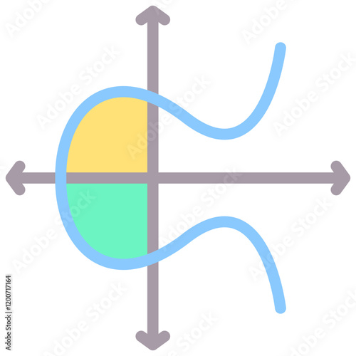 Elliptic Curve Cryptography Flat Icon