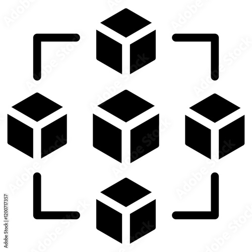 Blockchain Glyph Icon