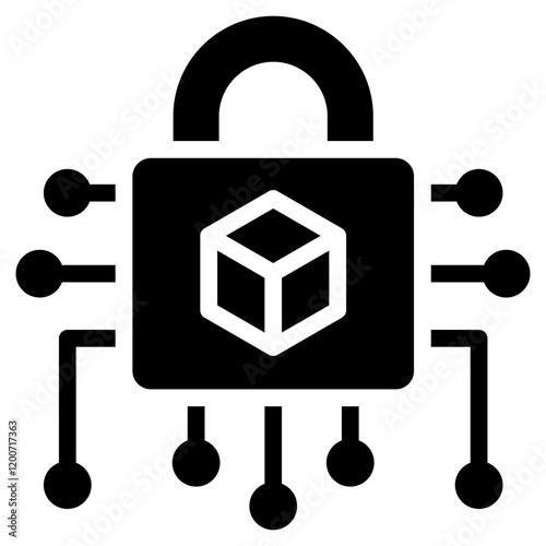 Cryptography Glyph Icon