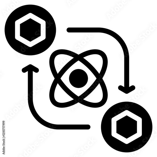 Atomic Swap Glyph Icon