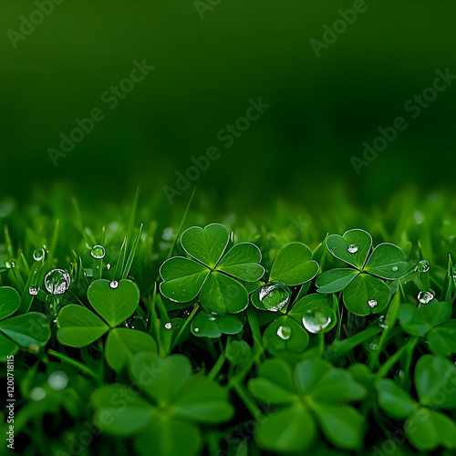 Close-up of clover leaves w...