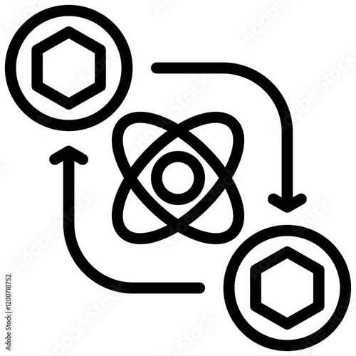 Atomic Swap Outline Icon