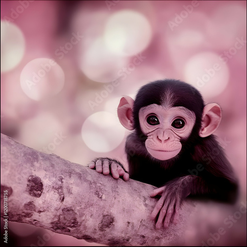 Adorable Baby Chimpanzee Ho...