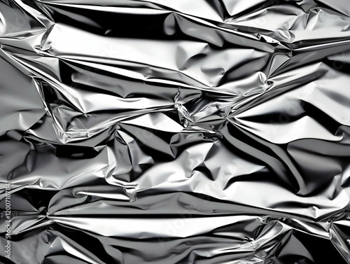 Crumpled Silver Foil Reflec...