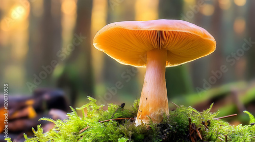 Golden Mushroom Stands Tall...