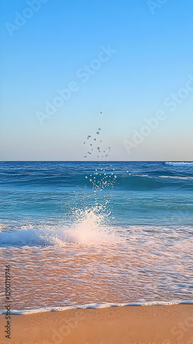 Ocean Waves Crashing Gently...