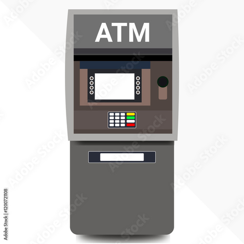 ATM bank cash machine Street ATM teller machine with current operation
