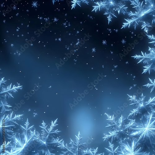 Sparkling Snowflakes Frame ...