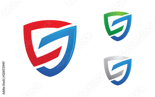 S Letter shield vector illustration design photo