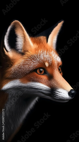 Red Fox Portrait Gazes Sere...