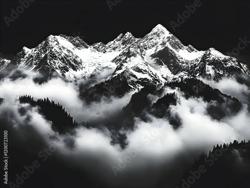 Snow-capped Mountains Rise ...