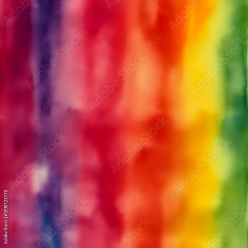 Vibrant Watercolor Rainbow ...
