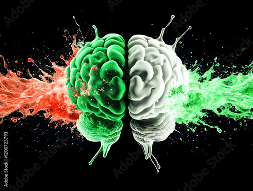 Two Brains Splash with Colo...