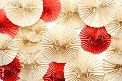 Red and Beige Folded Paper ...