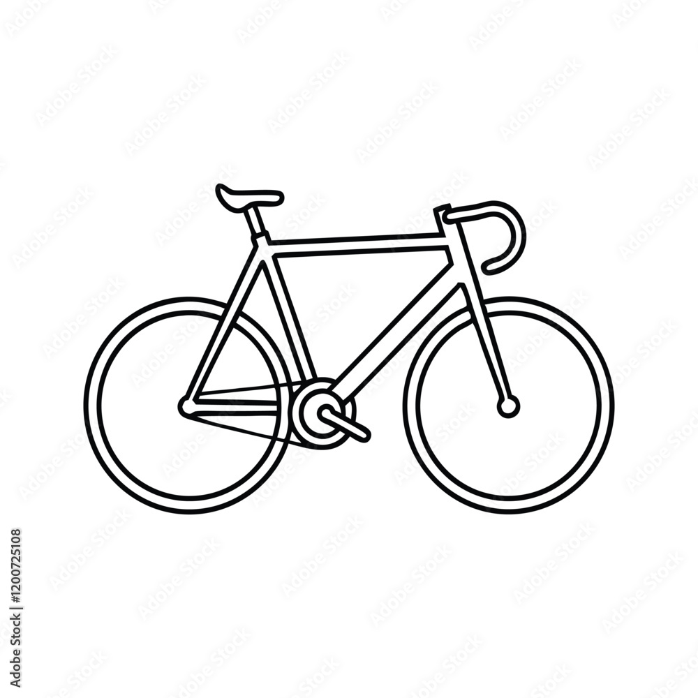 Rracing bicycle Hand drawn line art vector illustration. Rracing bicycle Hand drawn line art vector illustration.