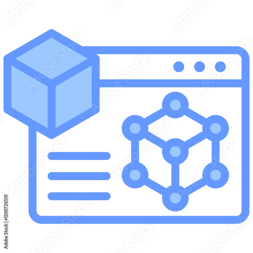 Digital Twin Blue Icon