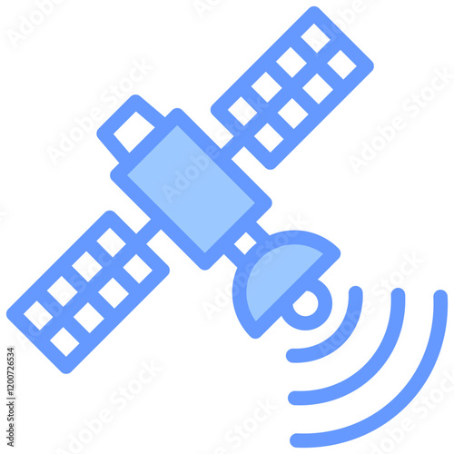 Remote Sensing Blue Icon