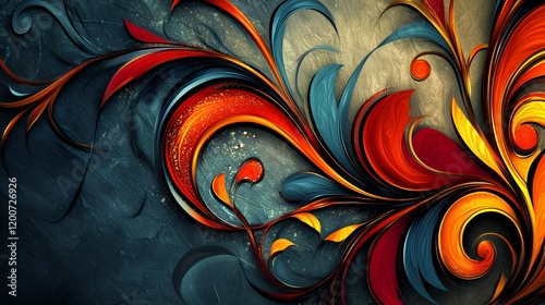 Abstract Swirls of Color: A Digital Painting