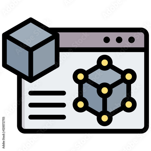 Digital Twin Outline Color Icon