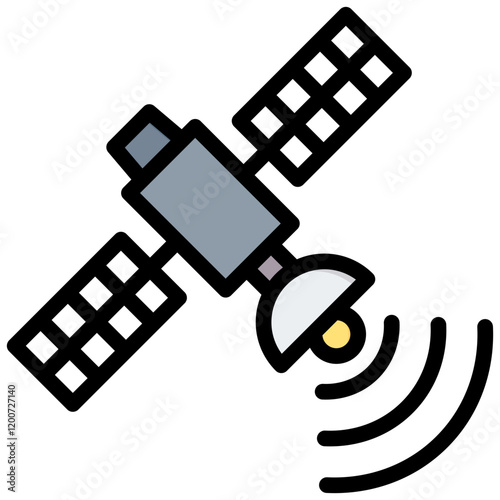 Remote Sensing Outline Color Icon