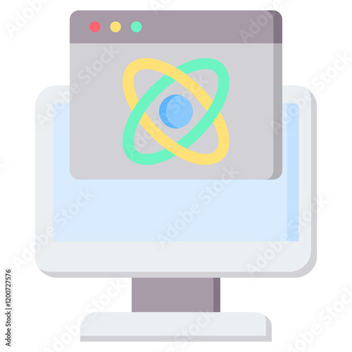 Quantum Computing Flat Icon