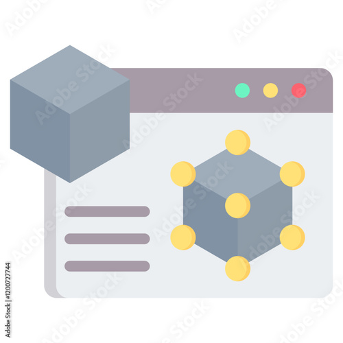 Digital Twin Flat Icon