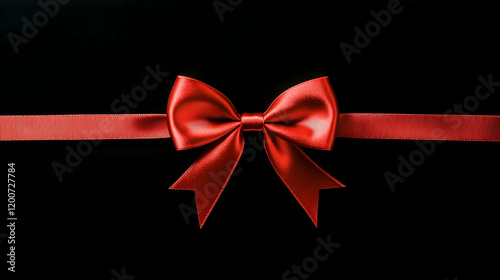 Red Ribbon Bow Tied Elegant...