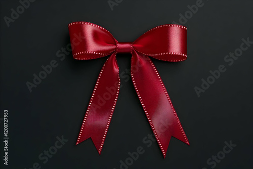 Elegant Red Ribbon Bow Tied...