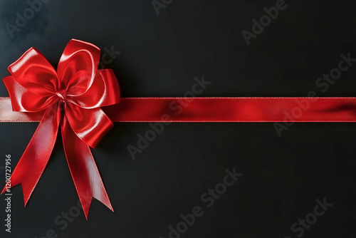 Elegant Red Ribbon Bow Ador...