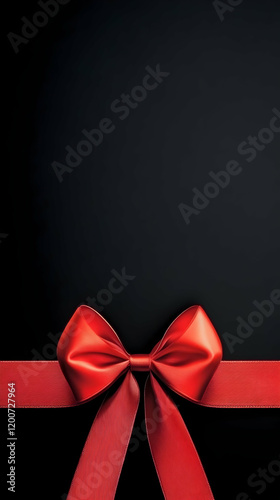 Elegant Red Ribbon Bow Ador...