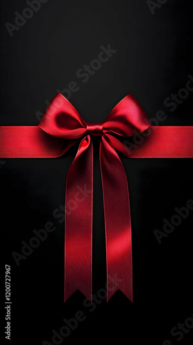 Elegant Red Ribbon Bow Tied...