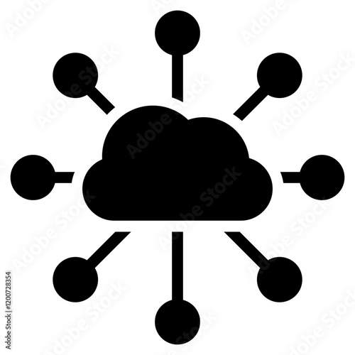 Edge Computing Glyph Icon