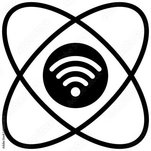 Quantum Networking Glyph Icon