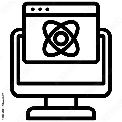 Quantum Computing Outline Icon