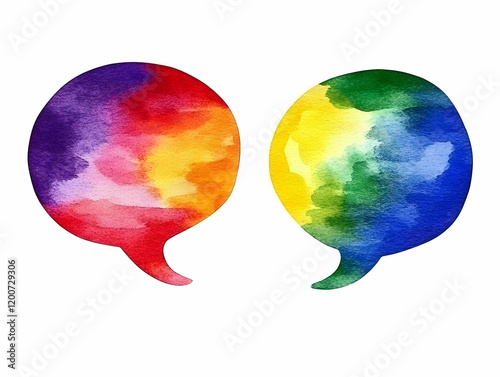 Two Vibrant Watercolor Spee...