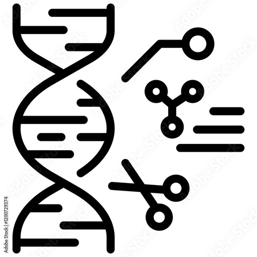 Gene Editing Outline Icon
