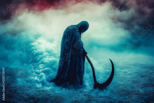 Cloaked Figure with Scythe ...