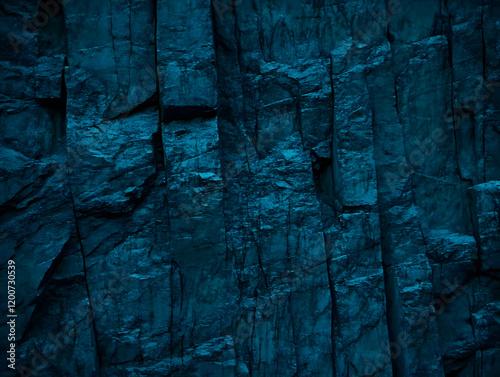 Dark Blue Rock Face Texture...