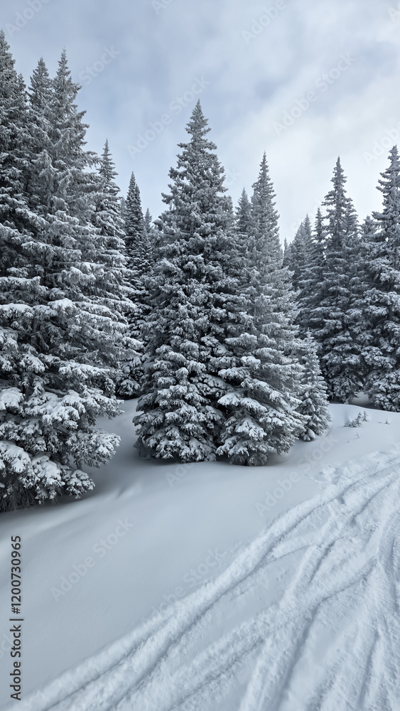 Naklejka premium Snow Skiing in Colorado