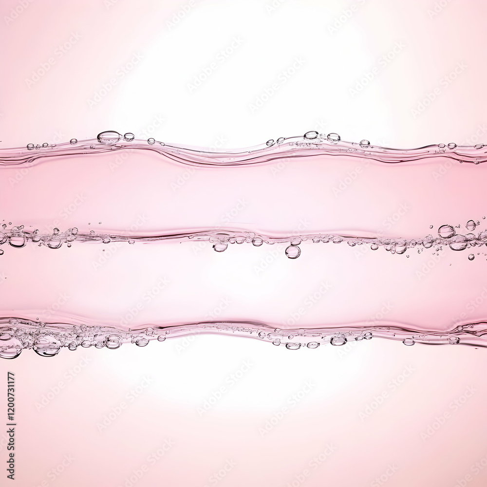 Pink Water Surface Forms Gentle Waves with Bubbles Floating Peacefully Pink Water Surface Forms Gentle Waves with Bubbles Floating Peacefully