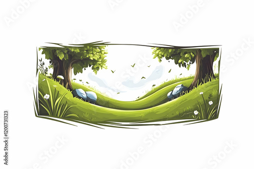 Serene Green Valley Landsca...