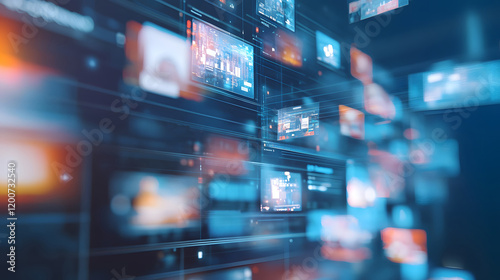 Wallpaper Mural A dynamic content management system interface demonstrating efficient digital content creation and distribution – Representing "Content Management Systems (CMS)," Torontodigital.ca