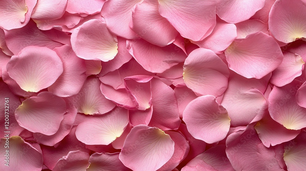 Obraz premium Pink Rose Petals Texture: A delicate and romantic image featuring a profusion of soft pink rose petals, creating a luxurious and textural background.