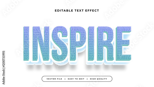 inspire editable text effect 3d gradient typography design