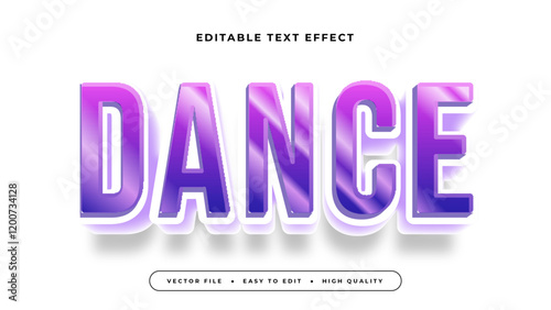 dance editable text effect 3d gradient typography design