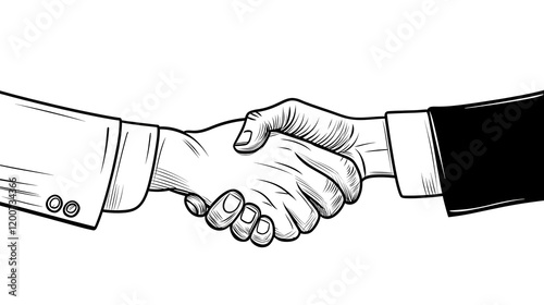 Handshake illustration symbolizing agreement and partnership