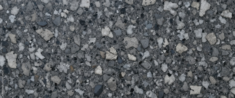 Close-up view of a textured concrete surface with aggregate stones. Close-up view of a textured concrete surface with aggregate stones.
