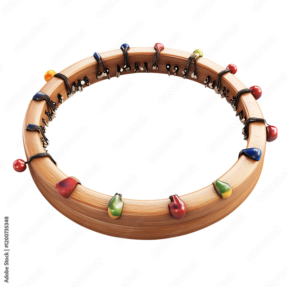 tambourine Advertisement isolated on white background full depth of field tambourine Advertisement isolated on white background full depth of field