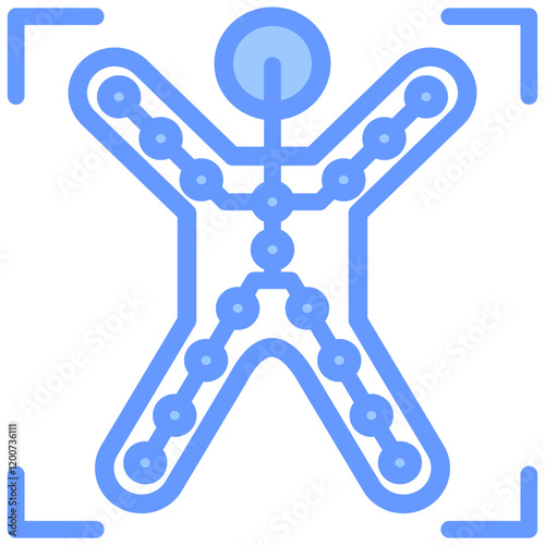 Motion Tracking Blue Icon