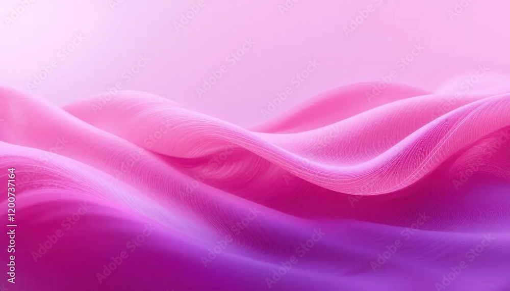 Obraz premium Abstract Pink Waves: A Serene Digital Art